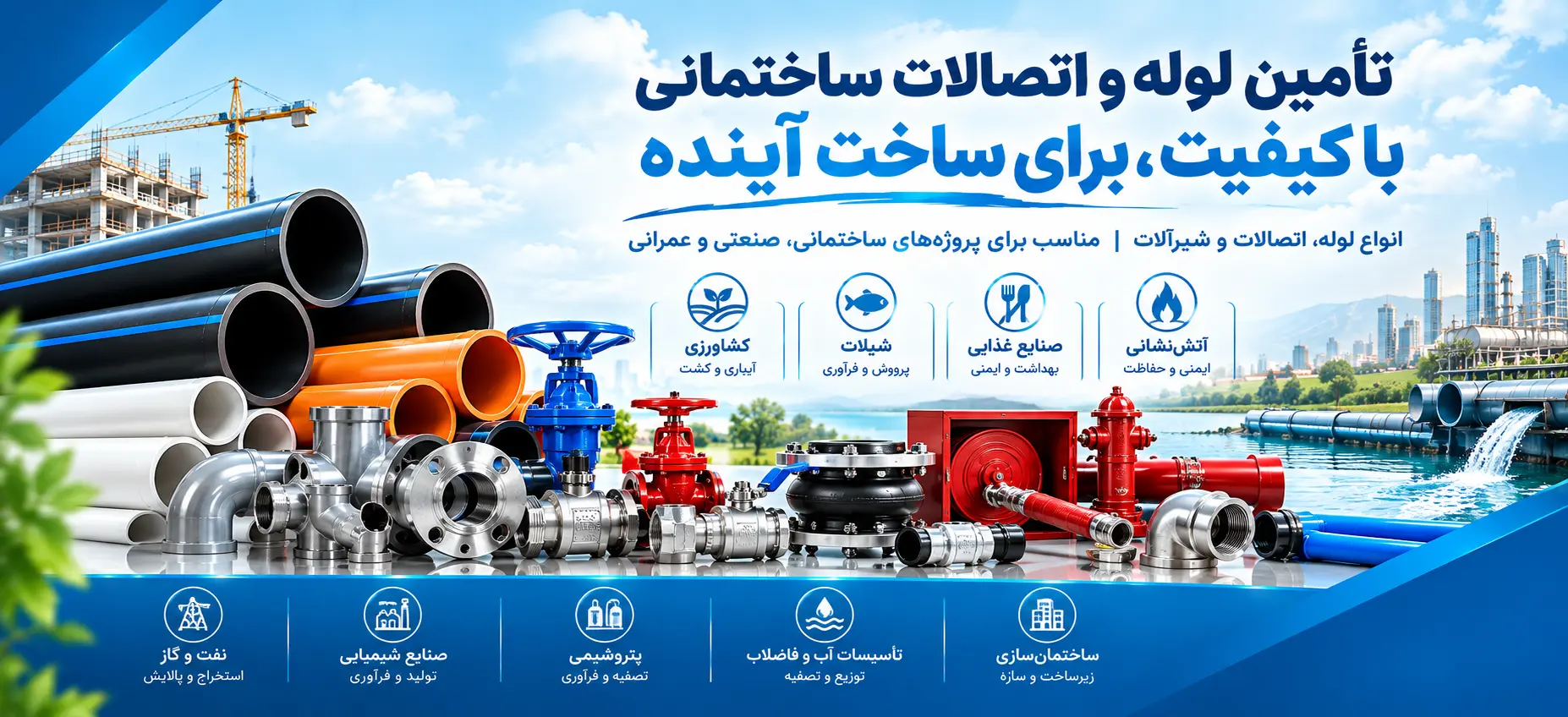اسلاید فروشگاه لوله و اتصالات پایا 1